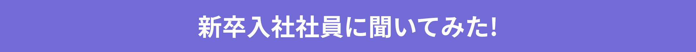新卒入社社員に聞いてみた!